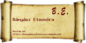 Bányász Eleonóra névjegykártya